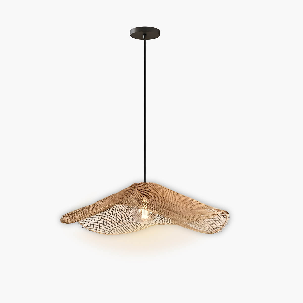 Rattan pendant light LED ready, Ø 40-80 cm