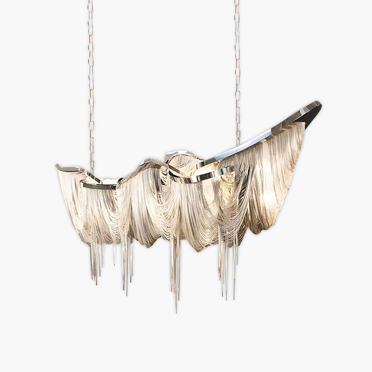 Pendant Light with Aluminium Tassels E14 120-160 cm