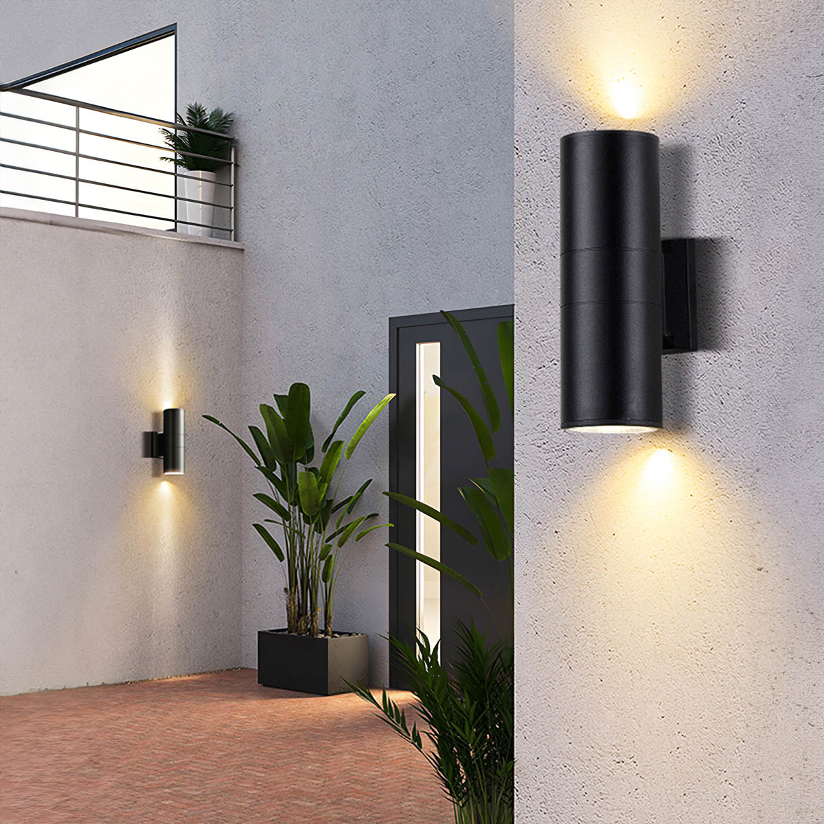 IP65 Cylinder LED Wall Light – Aluminium