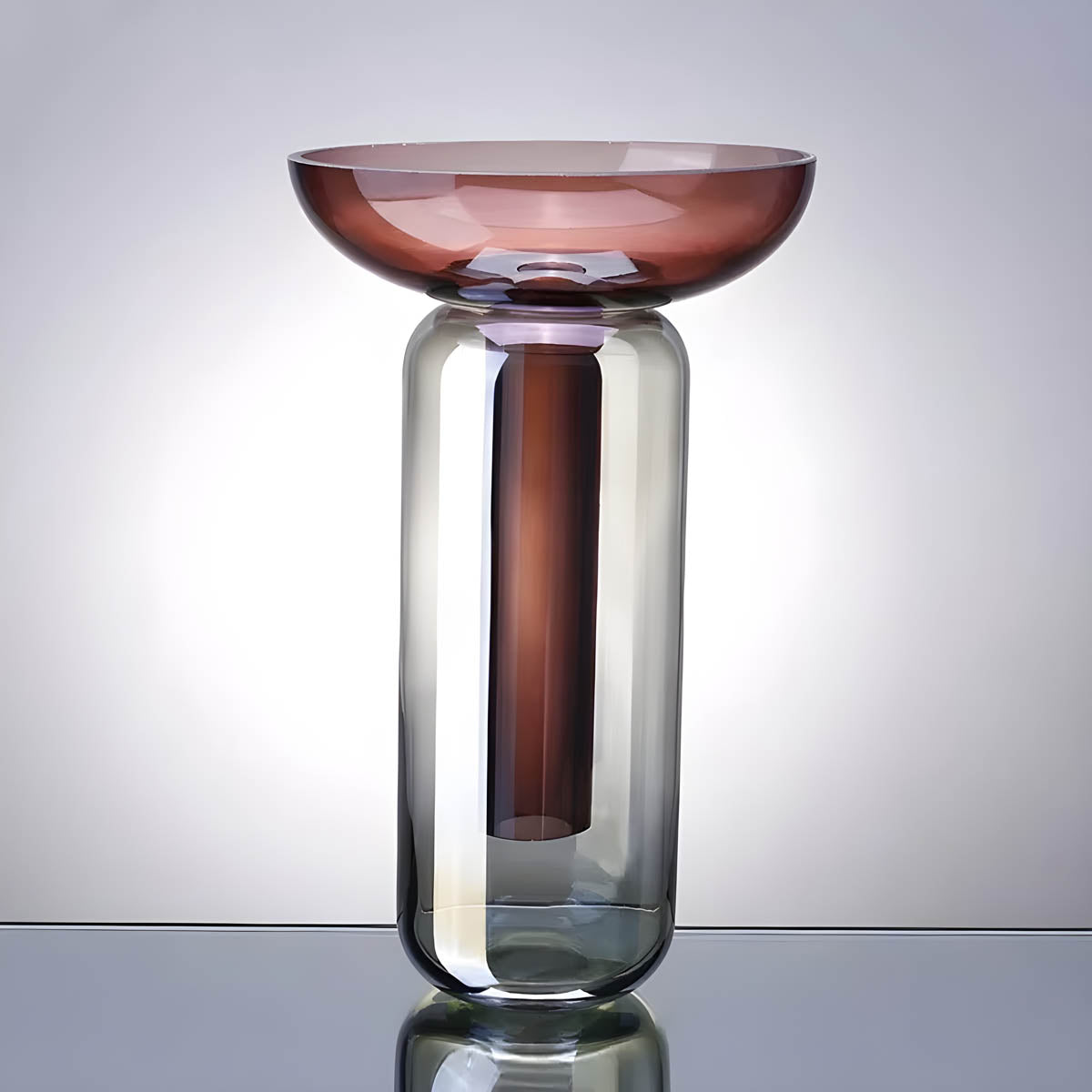 Gradient Glass Art Vase — Sculptural Contemporary Centrepiece