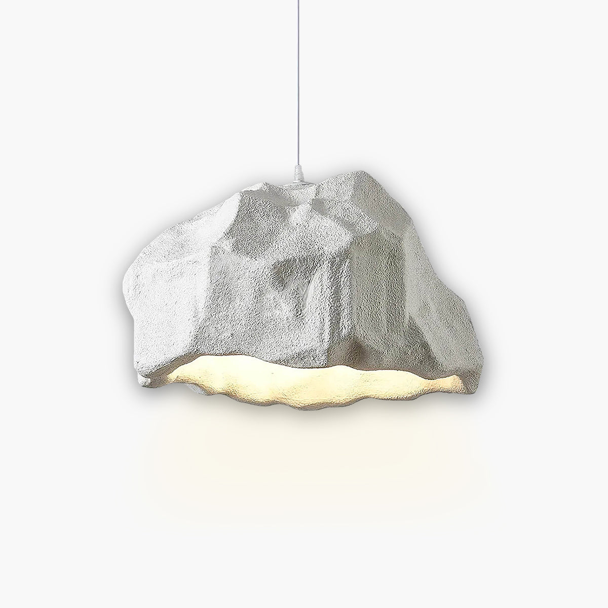 Rock-Effect Pendant Light Cord-Pendant E27 LED, 52×30 cm
