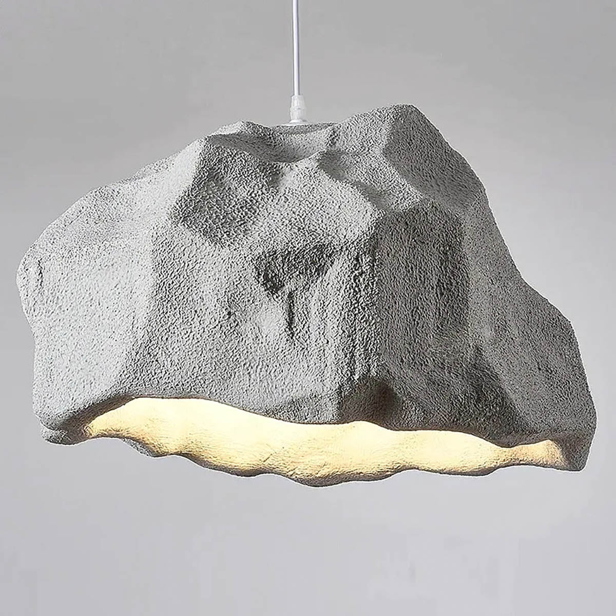 Rock-Effect Pendant Light Cord-Pendant E27 LED, 52×30 cm