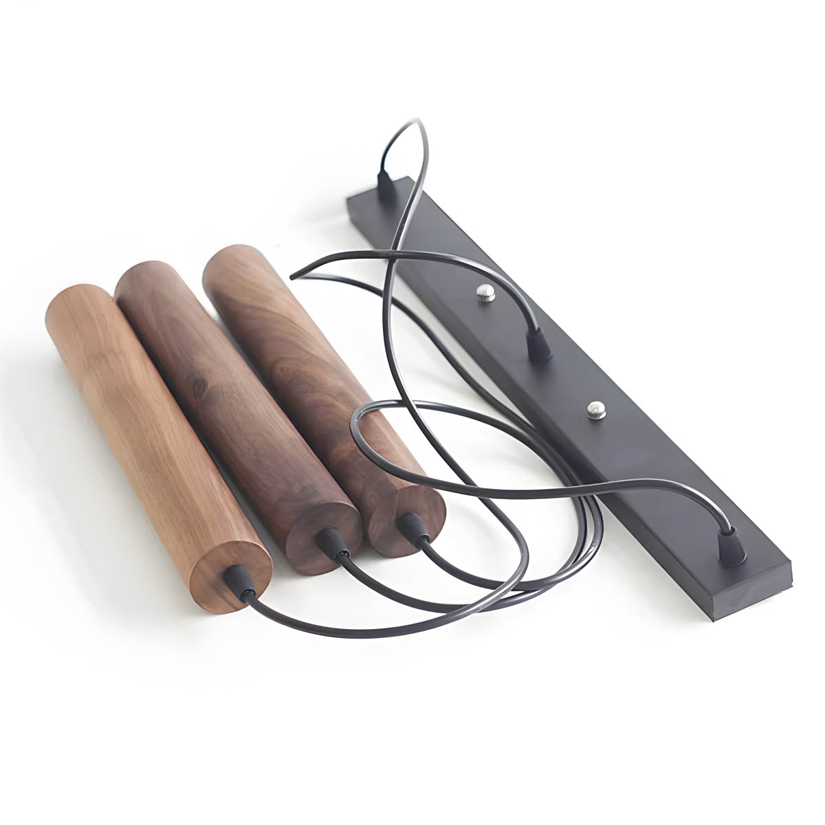 Wooden Multi-Head Pendant Light GU10 LED, 1 or 3 Heads, 30cm Length