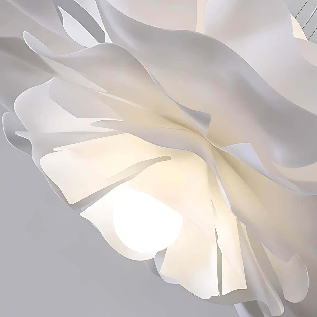Acrylic flower pendant light – soft sculptural design