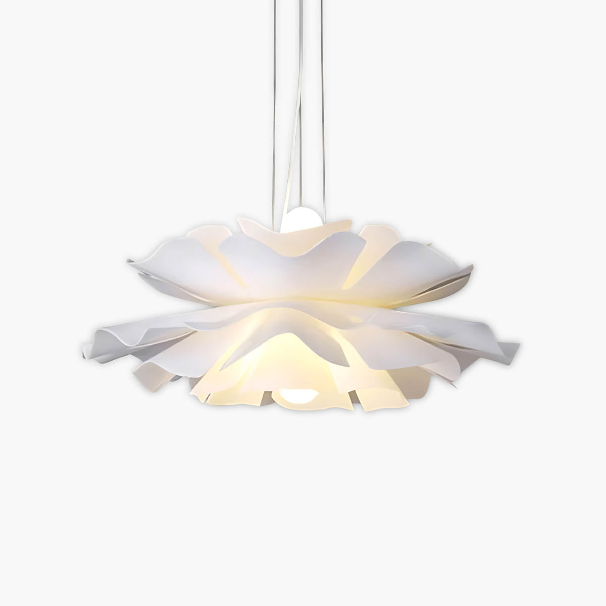 Acrylic flower pendant light – soft sculptural design