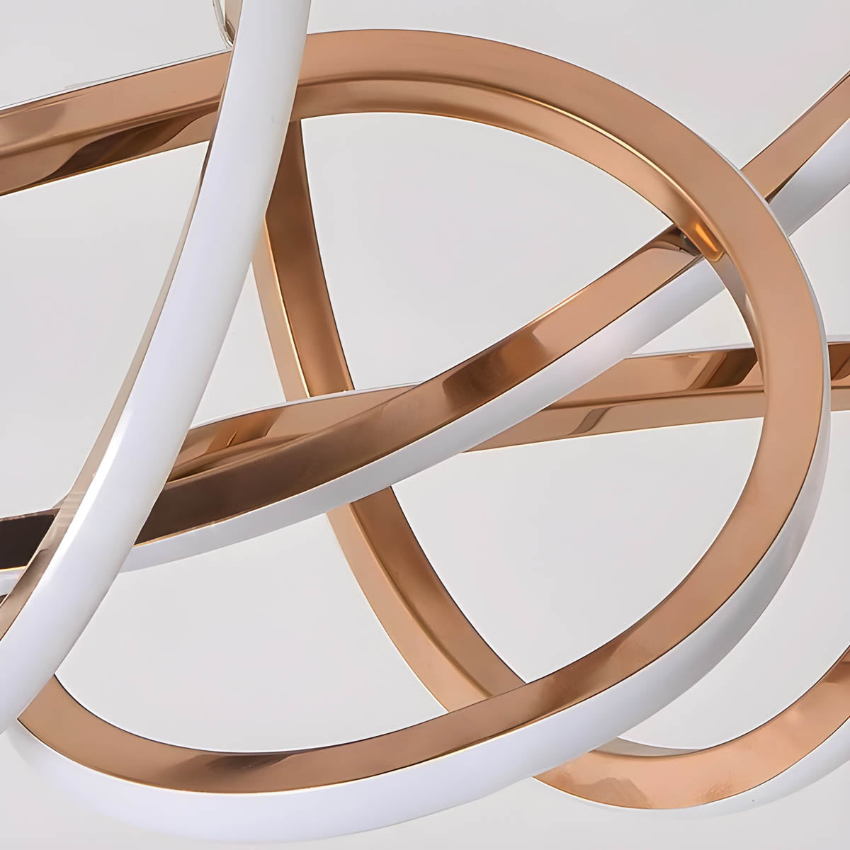 Sculptural Wave Acrylic & Metal LED Chandelier