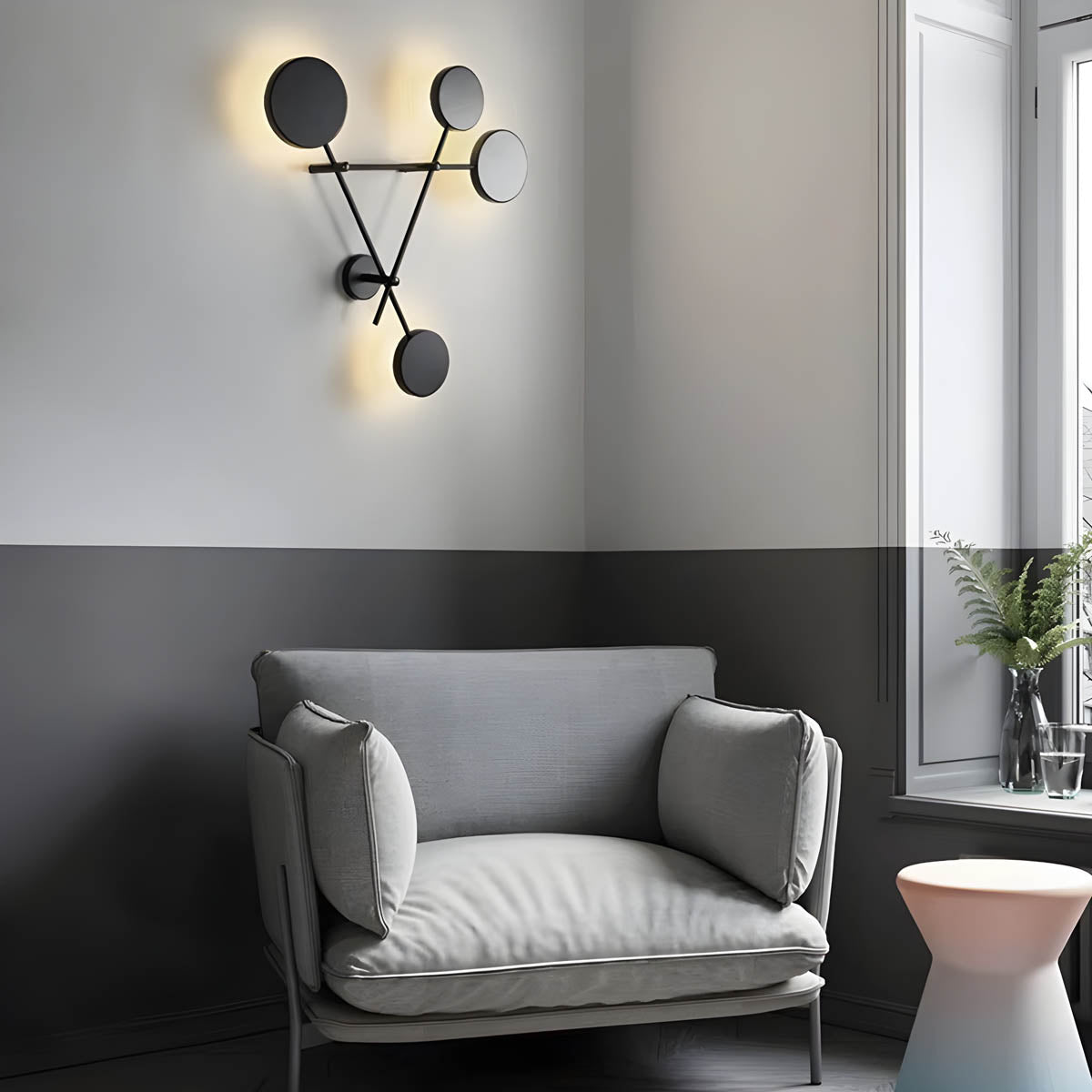 Magnus Aluminium and Acrylic Sculptural LED Wall Light