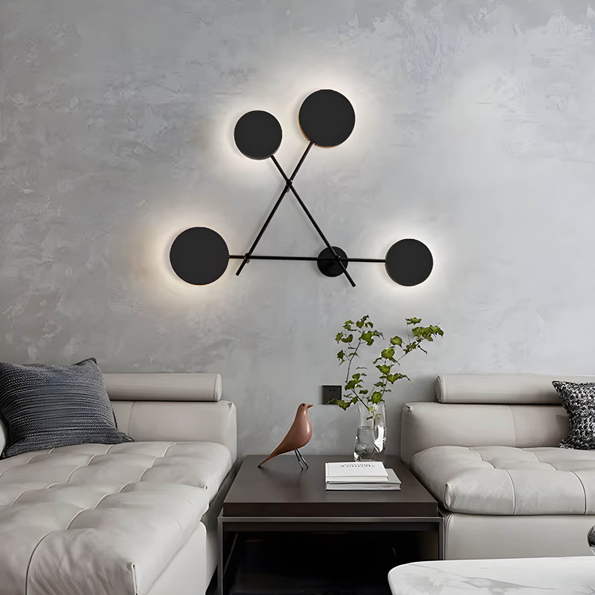 Magnus Aluminium and Acrylic Sculptural LED Wall Light