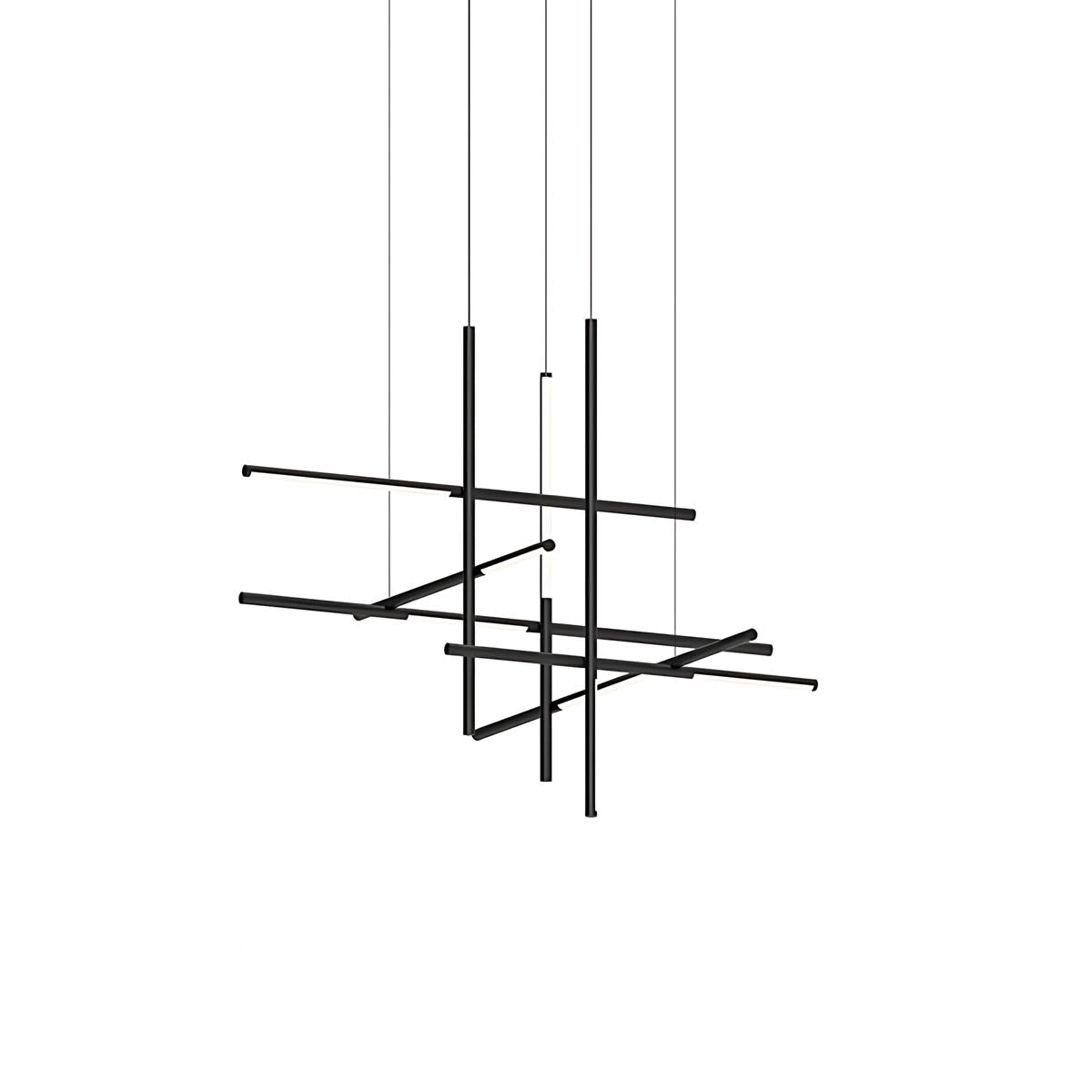 Modern Geometric Alloy & Acrylic Chandelier