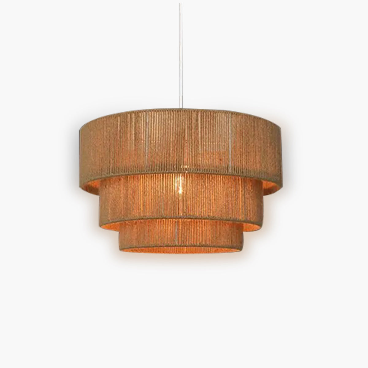 Rope & Metal Pendant Light E27 LED, Ø 60 cm