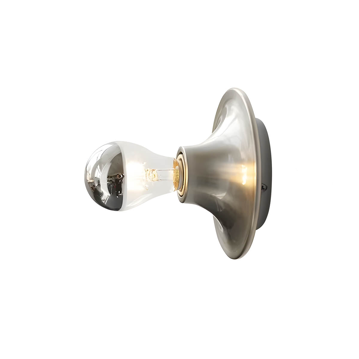 Iron wall light E27 vintage-disc shade