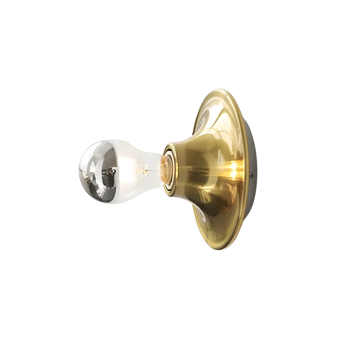 Iron wall light E27 vintage-disc shade