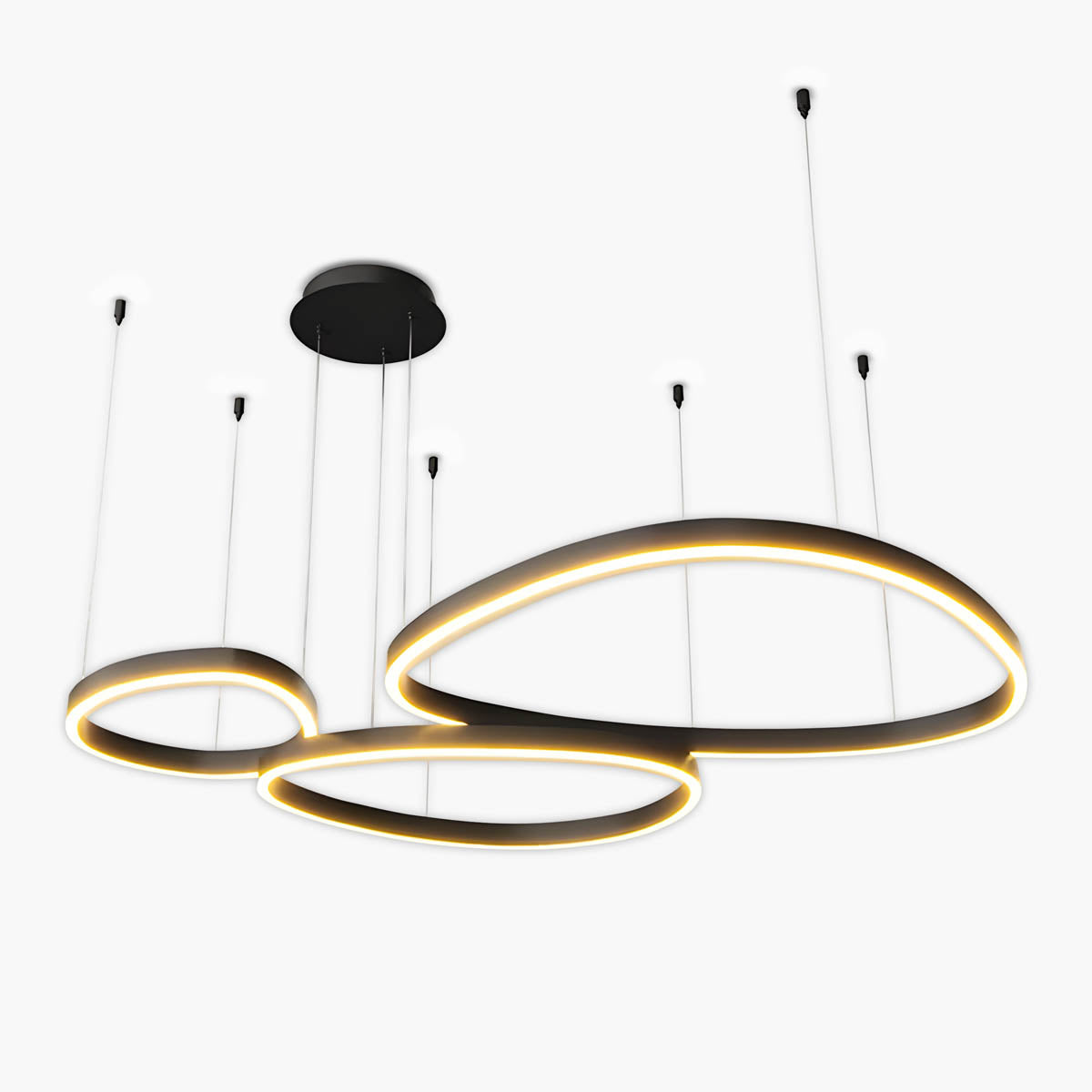Overlapping Oval Rings LED Pendant & Chandelier NADINE