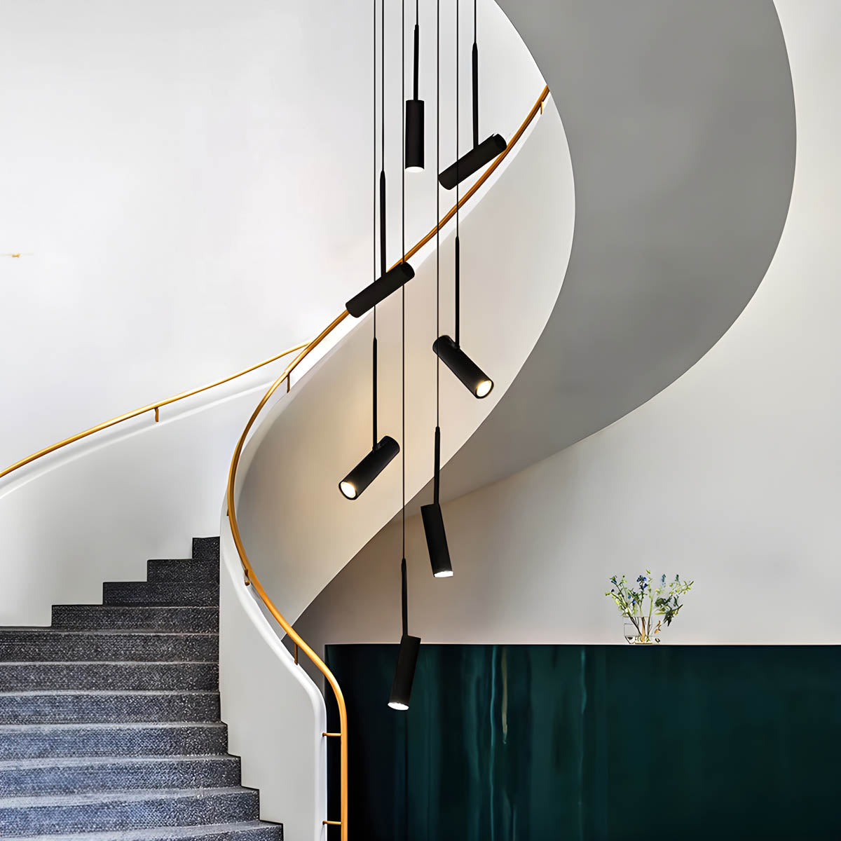 Natalia Adjustable Aluminium & Acrylic Pendant Light with GU10 LED (Multiple-Heads)