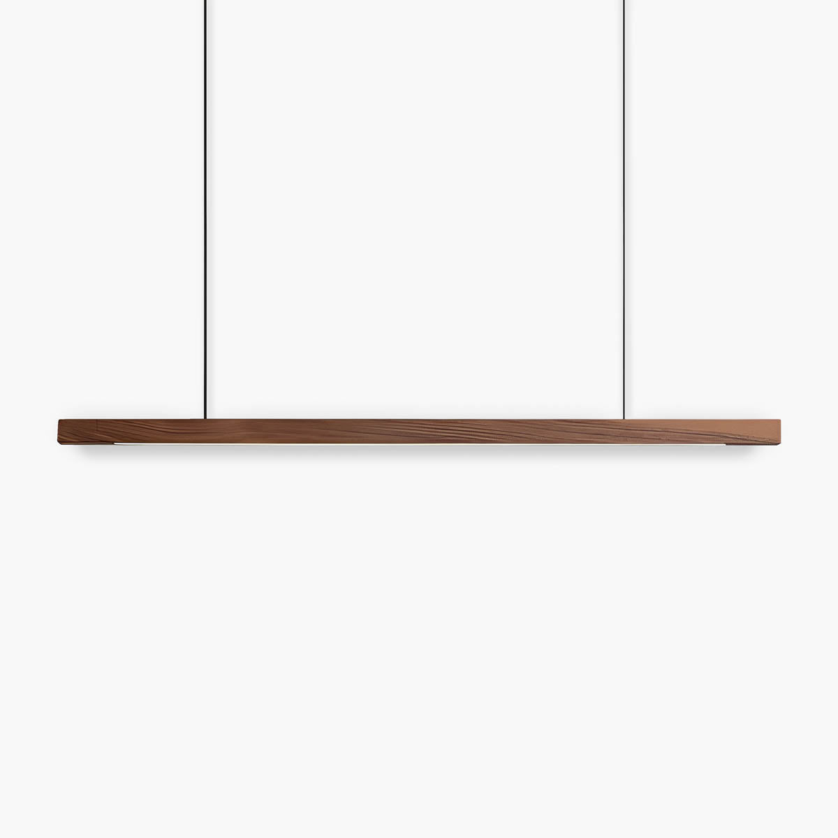Wood and Metal Linear LED Pendant Light 80-180 cm