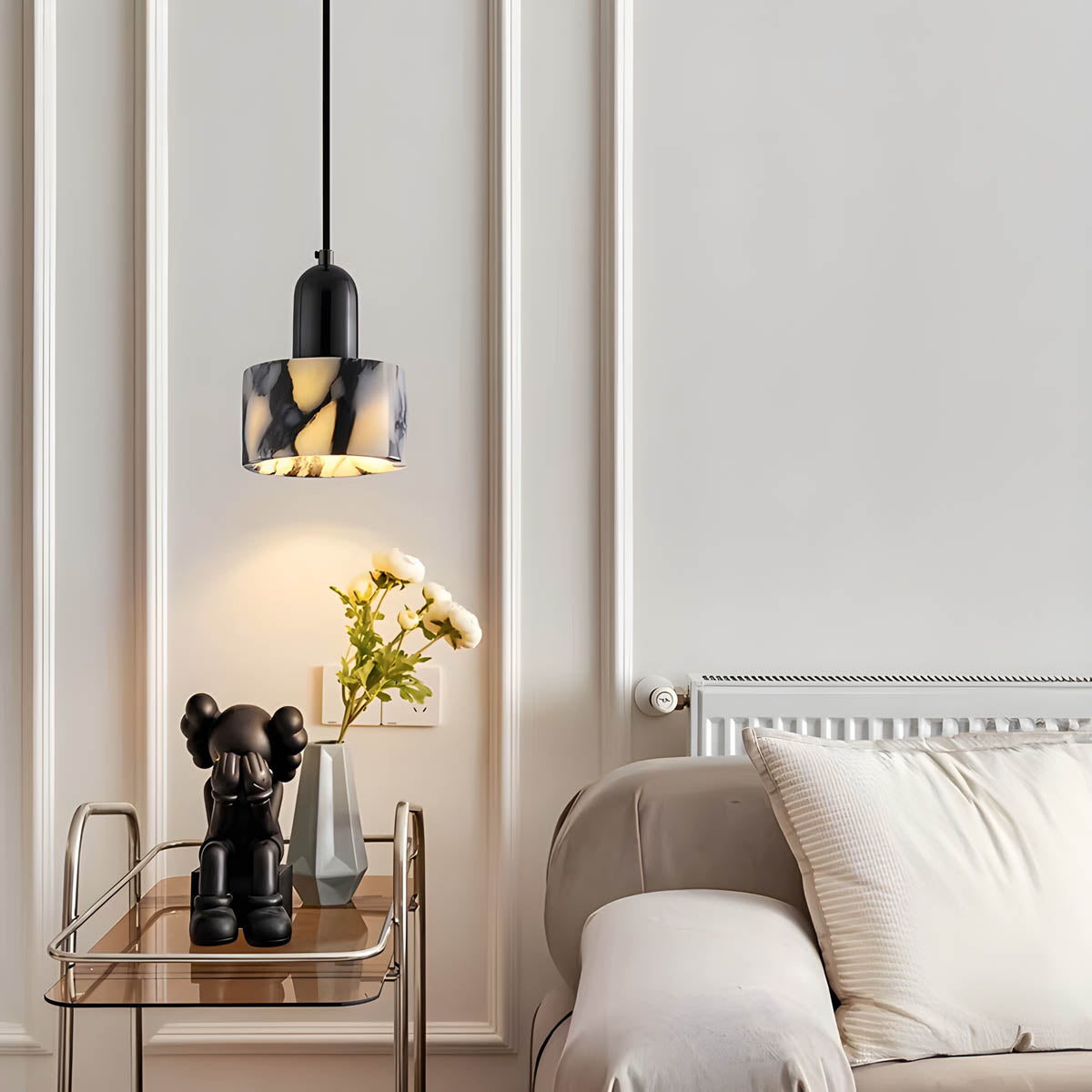 Natural Stone Pendant Light E27 1-3 Heads Statement