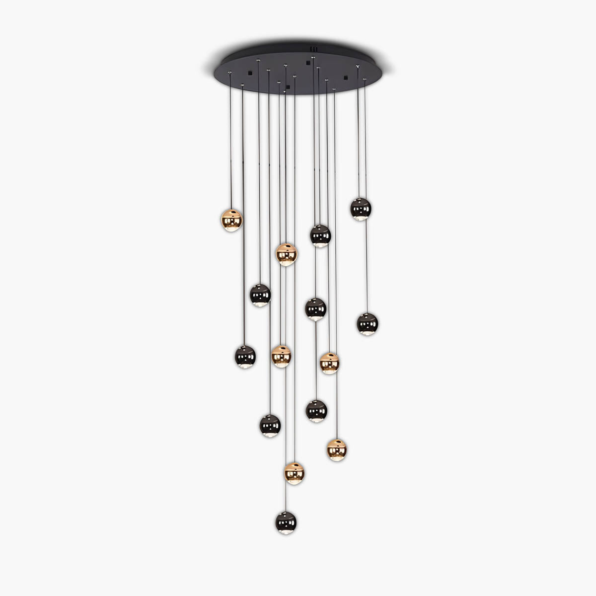 Modern Multi-Light Chandelier – Aluminum & Acrylic Cluster