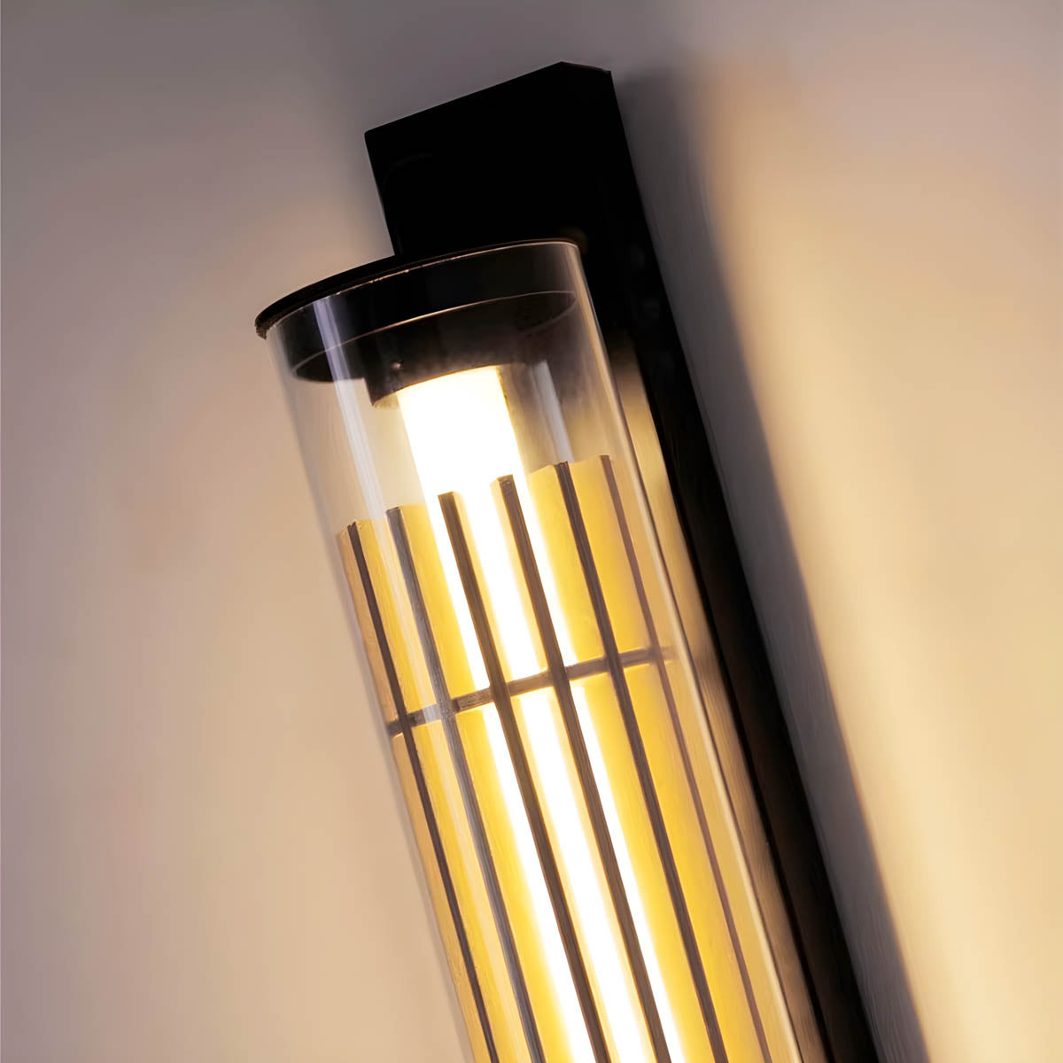 Wood & acrylic LED lighting collection, pendant wall & floor