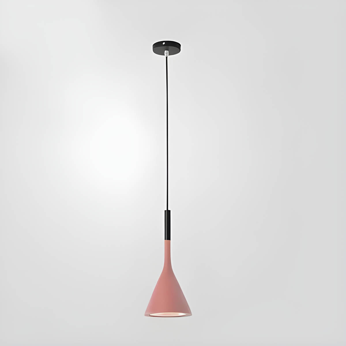 Slim iron & aluminium pendant light
