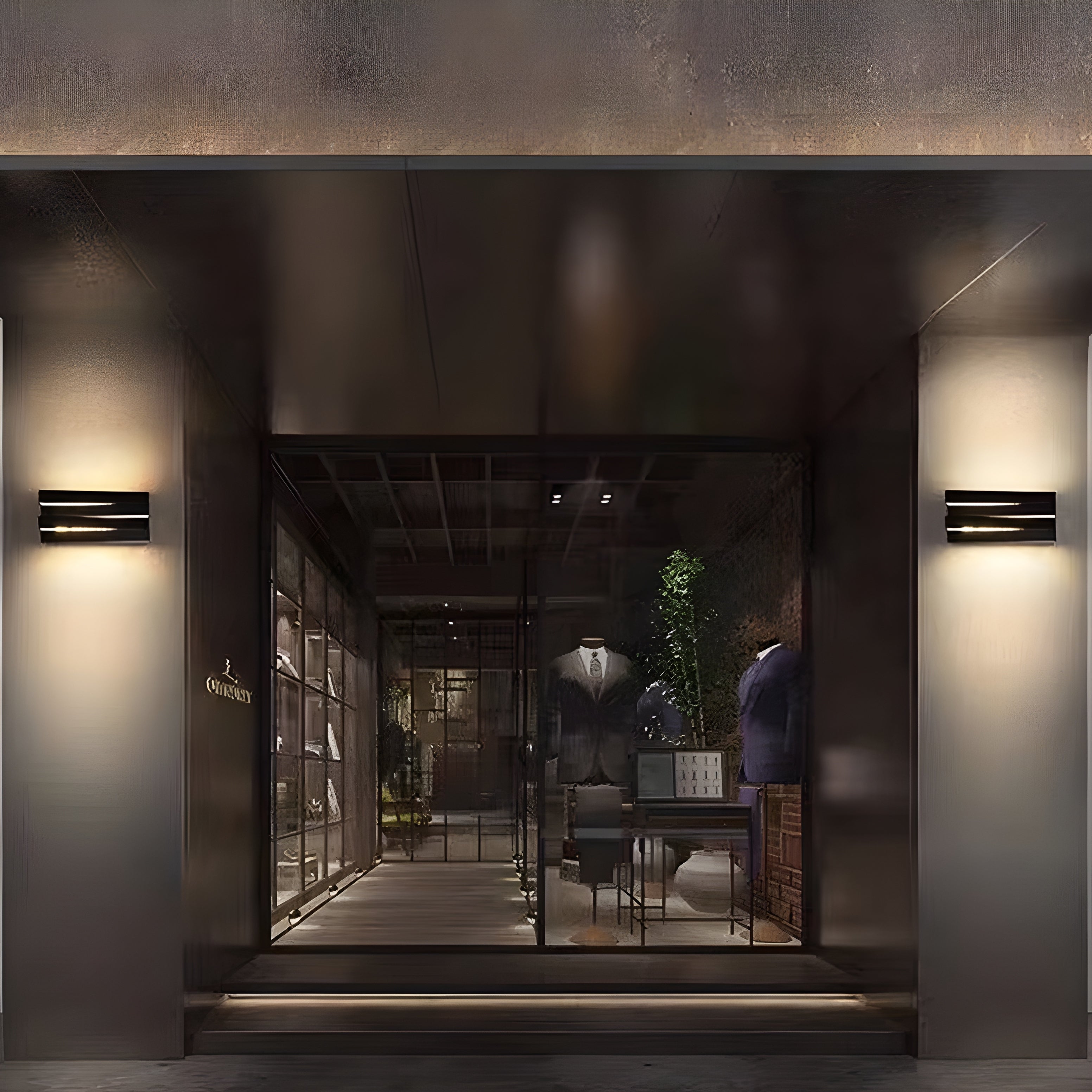 Exterior Wall Light - Aluminium & Borosilicate Glass Outdoor LED