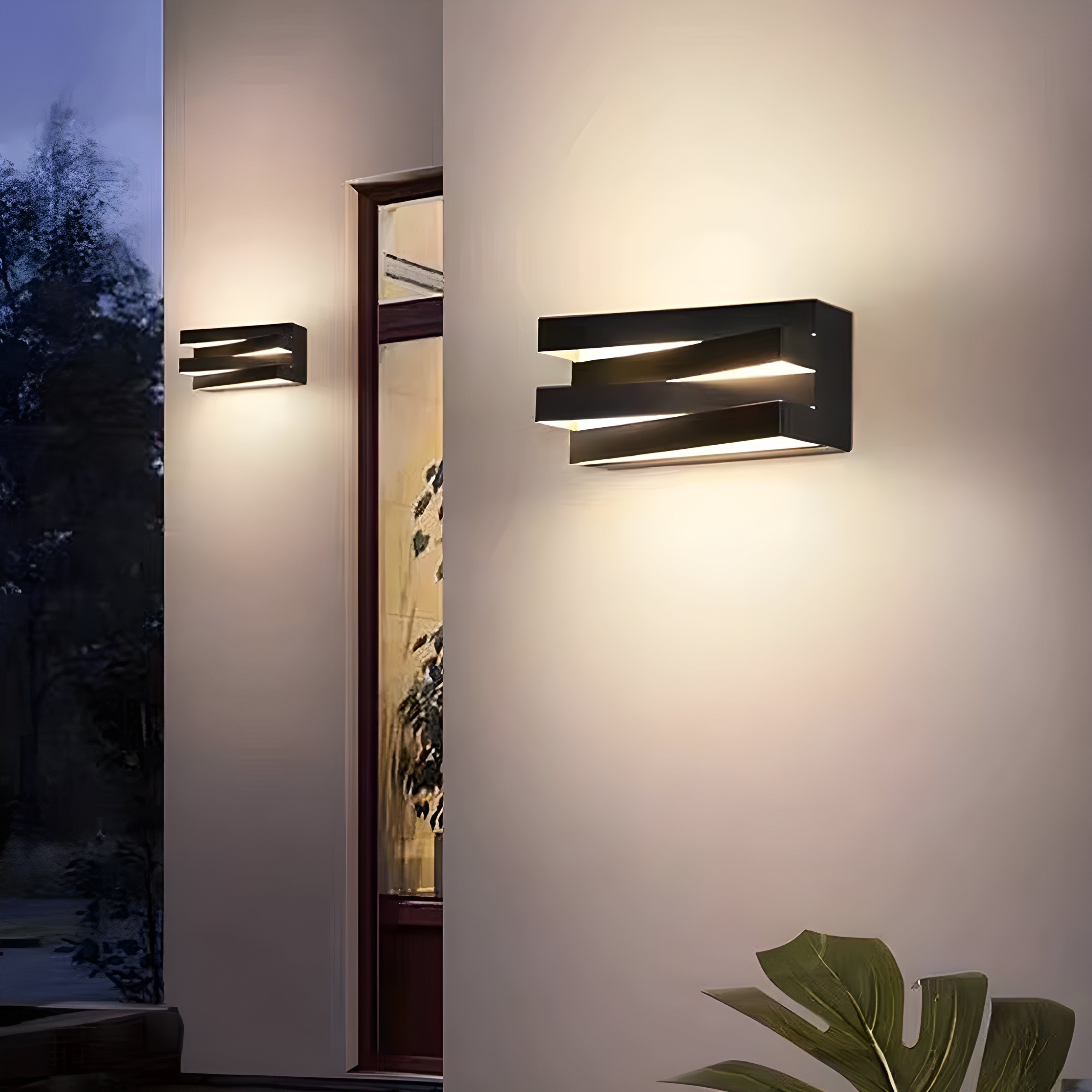 Exterior Wall Light - Aluminium & Borosilicate Glass Outdoor LED