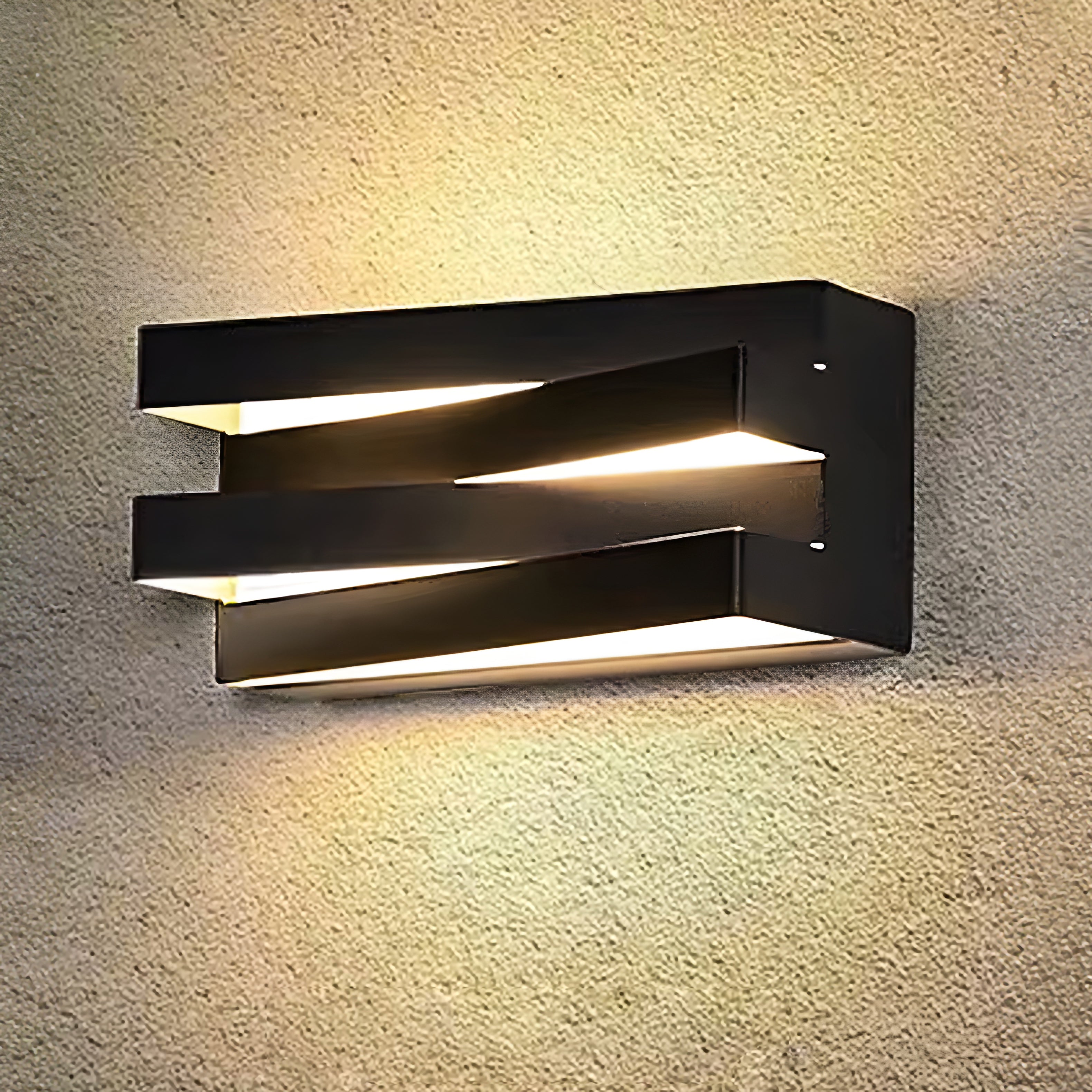 Exterior Wall Light - Aluminium & Borosilicate Glass Outdoor LED