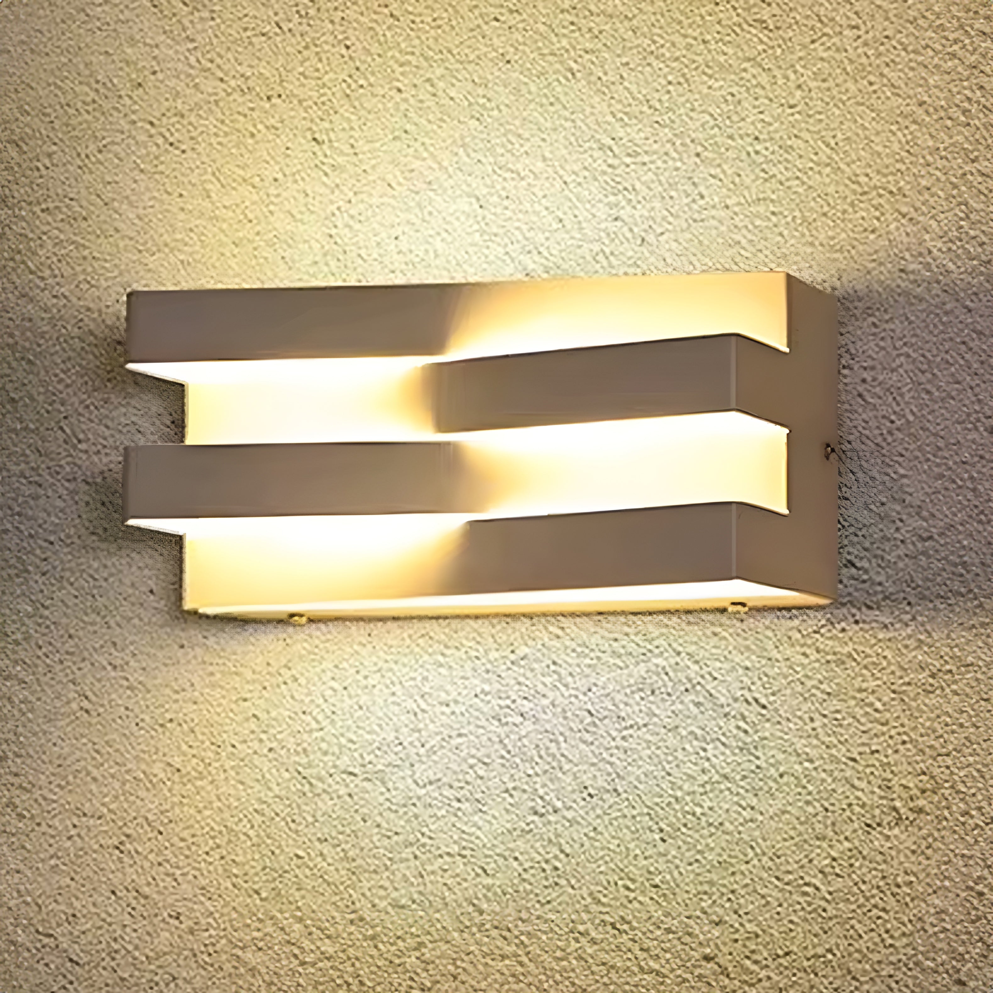 Exterior Wall Light - Aluminium & Borosilicate Glass Outdoor LED