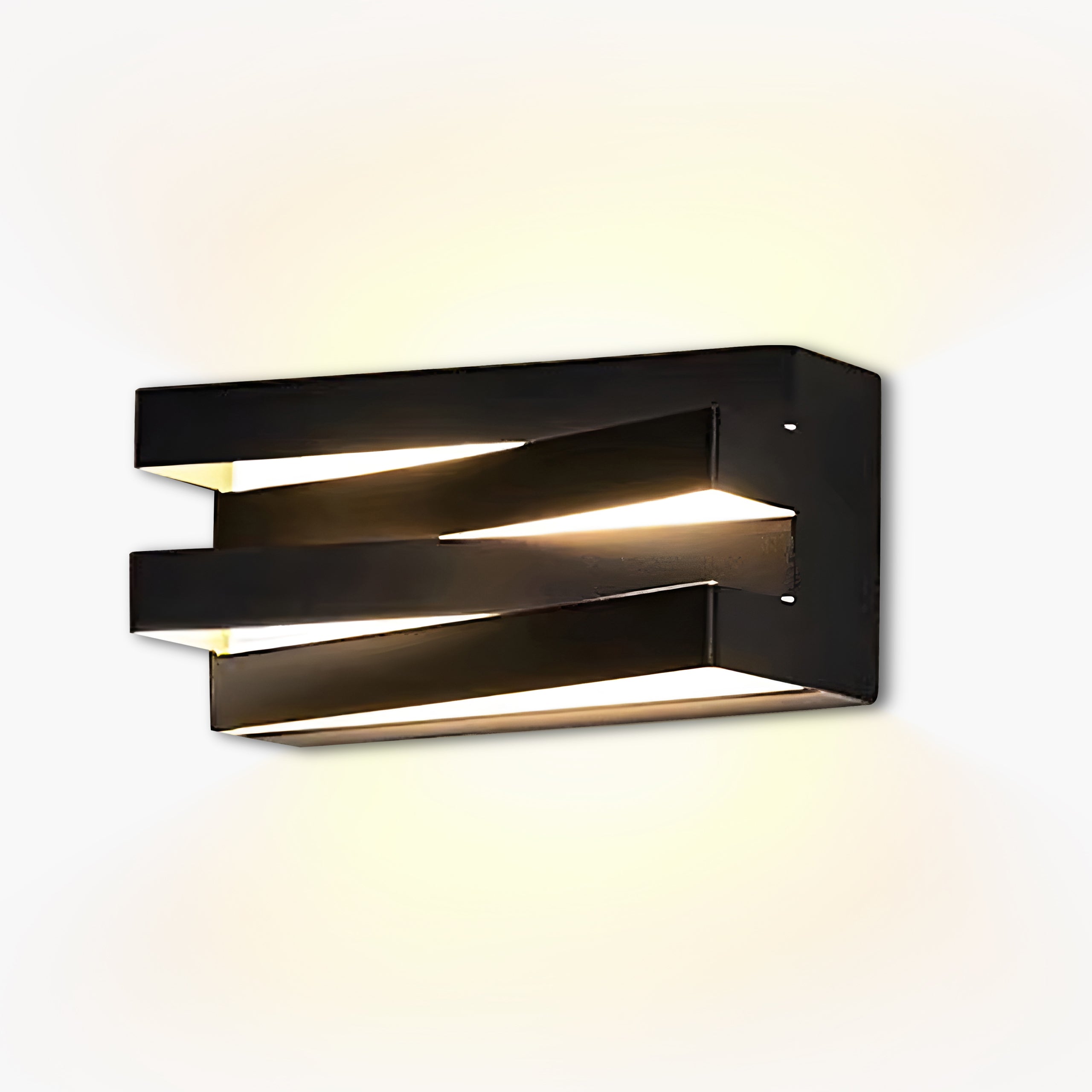 Exterior Wall Light - Aluminium & Borosilicate Glass Outdoor LED