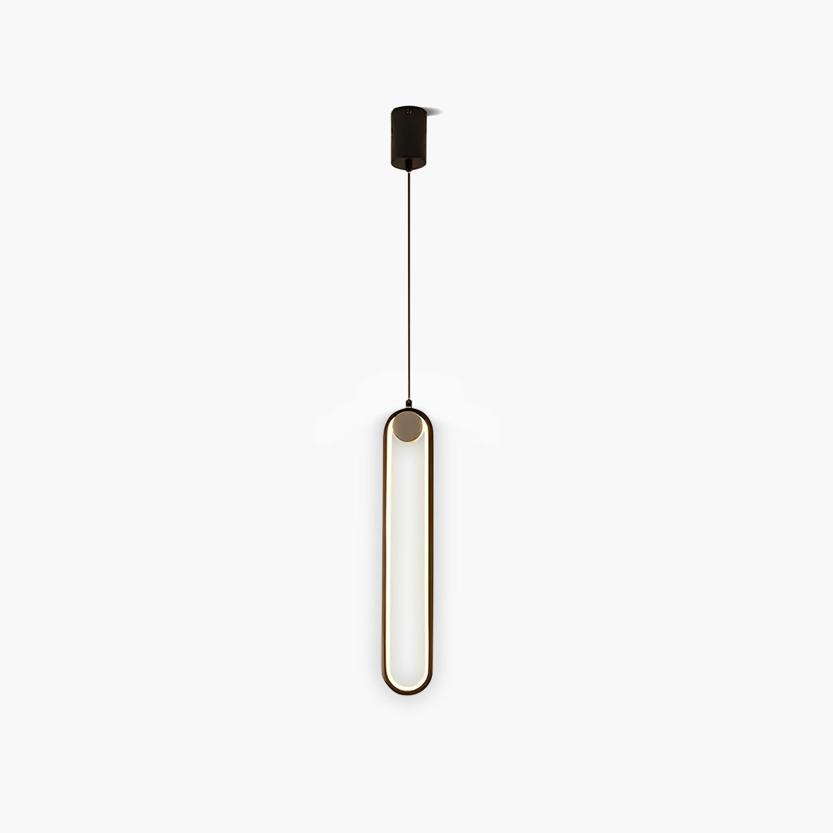 Slim aluminium LED pendant light, 45 × 8 cm