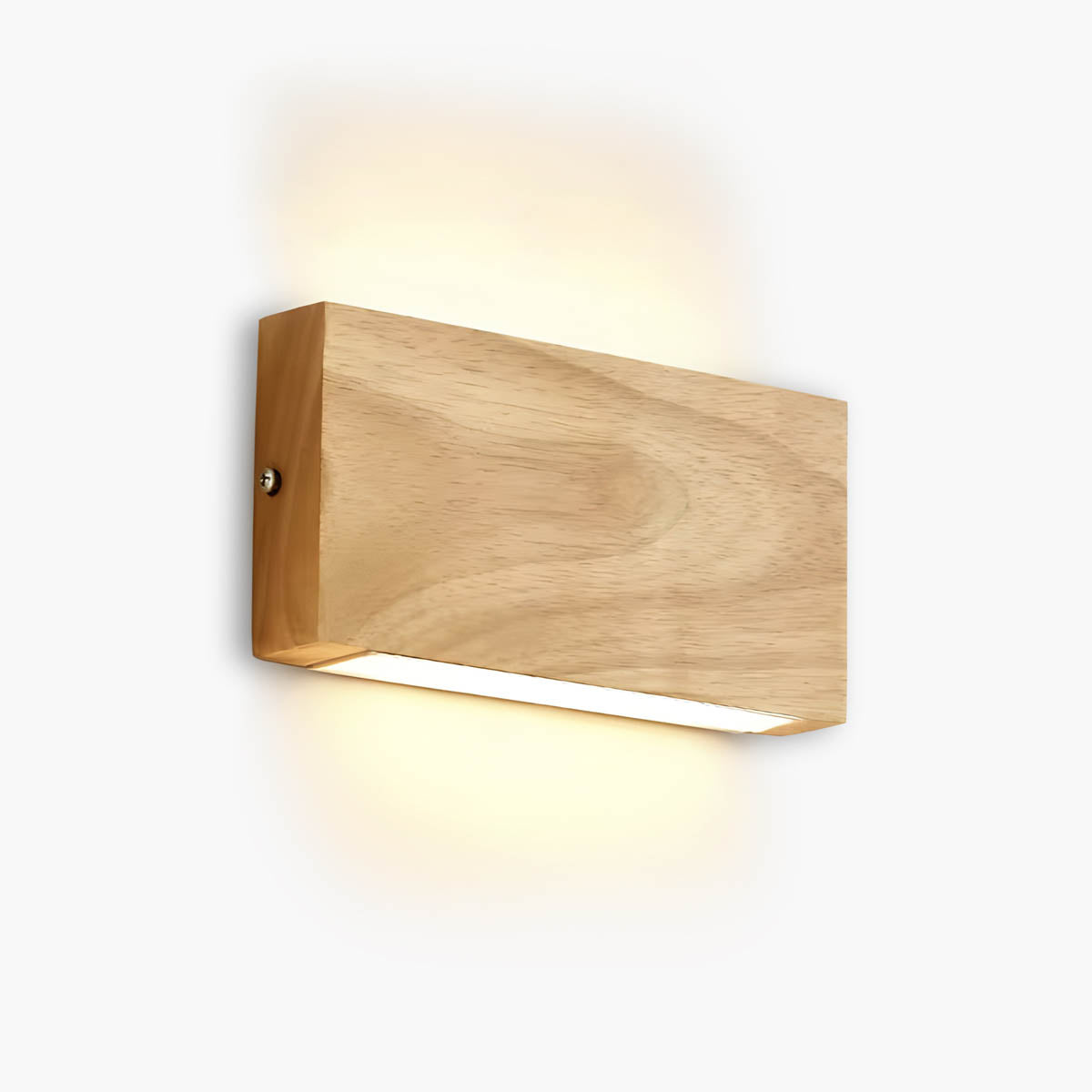 Wood and Acrylic LED Wall Light, Down or Up & Down