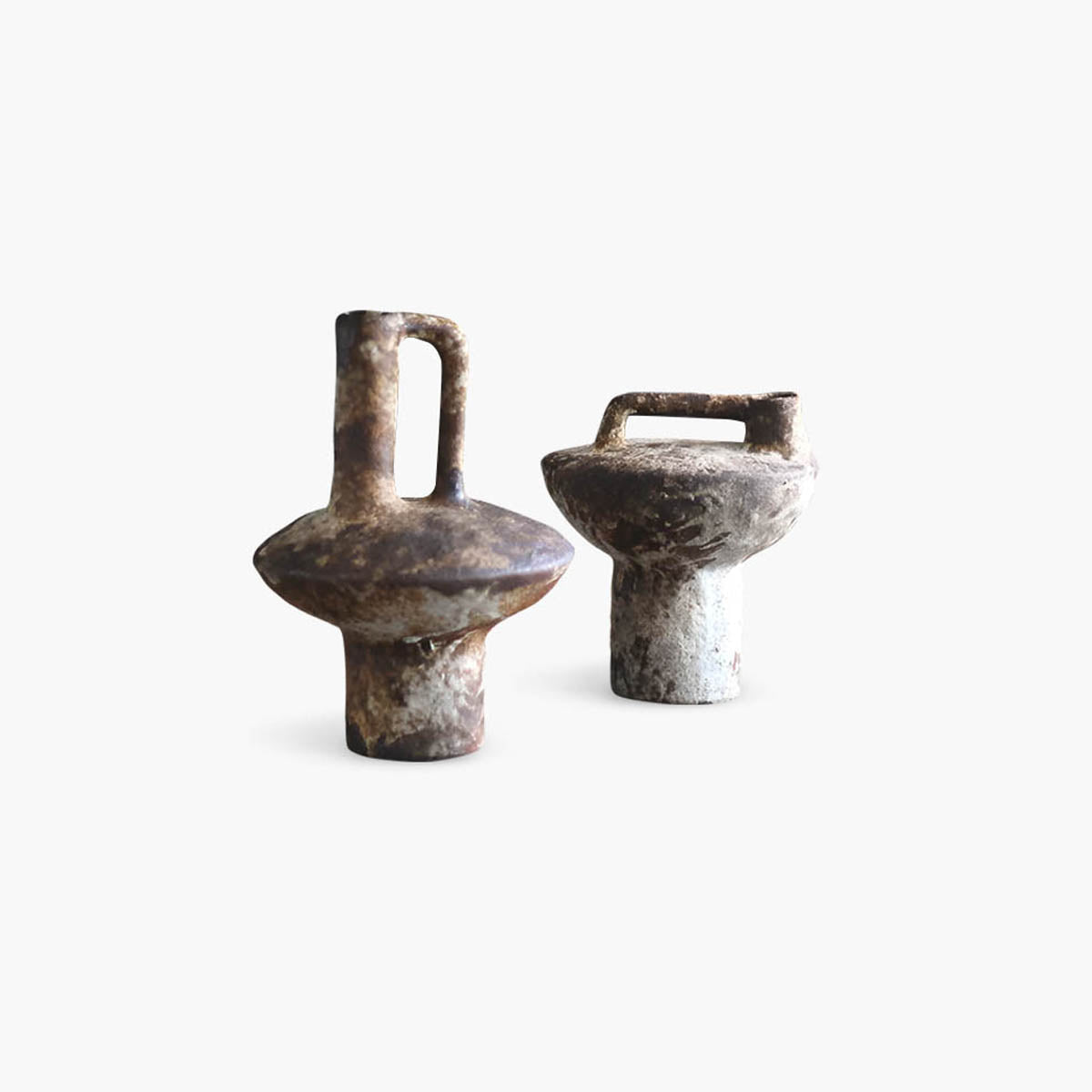 Handmade Ceramic Wabi-Sabi Vase — Vintage Oriental Minimalist Décor