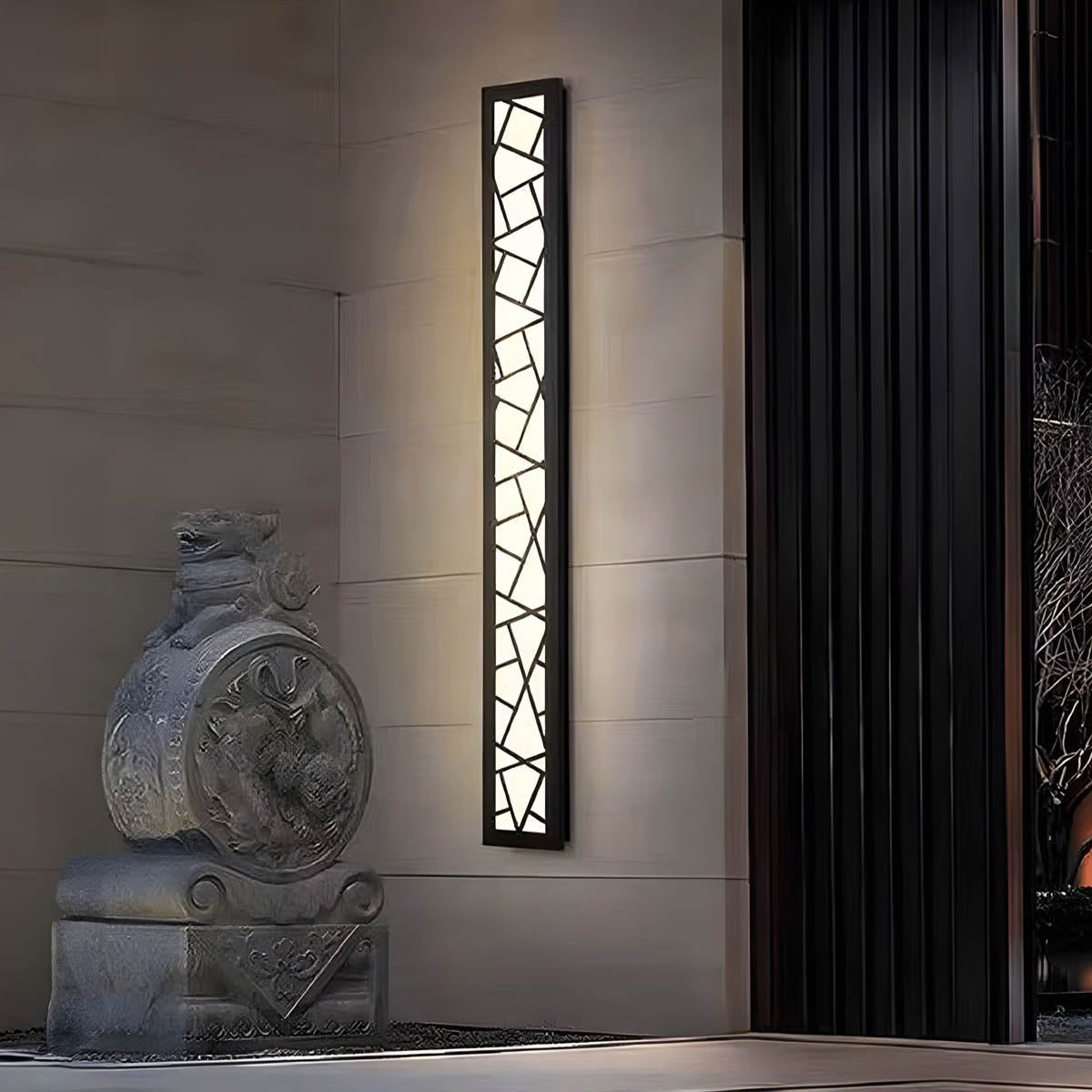 Stainless-steel & cast-iron outdoor wall light IP65/68