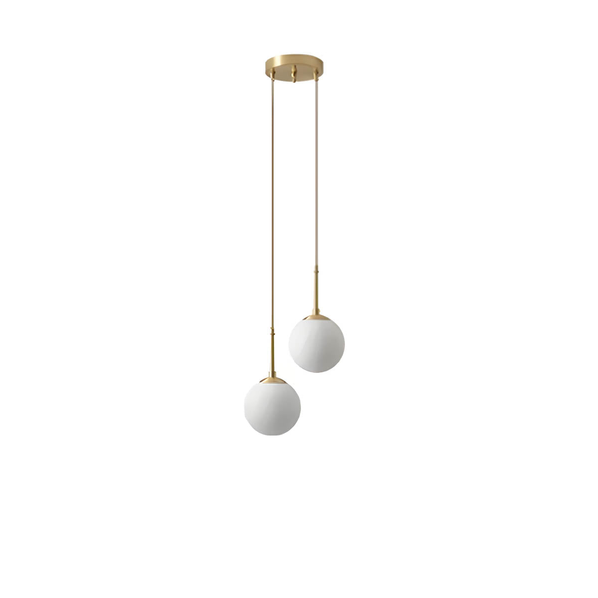 Multi-head glass globe pendant light