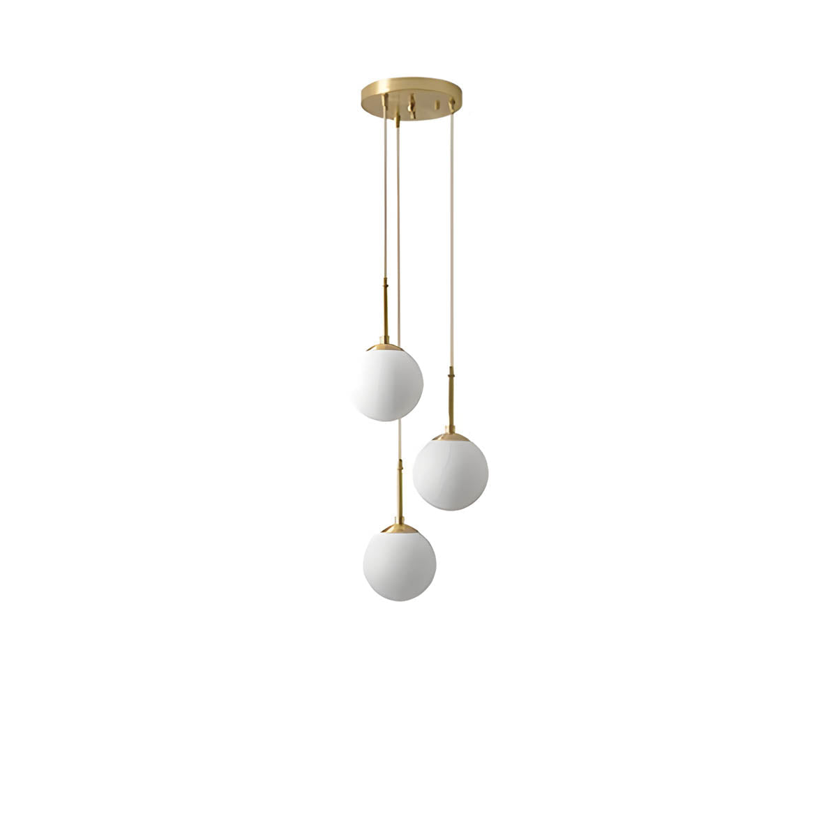 Multi-head glass globe pendant light