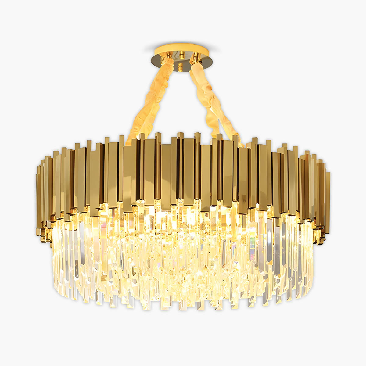 Stainless Steel & Crystal Chandelier E14 40-120 cm
