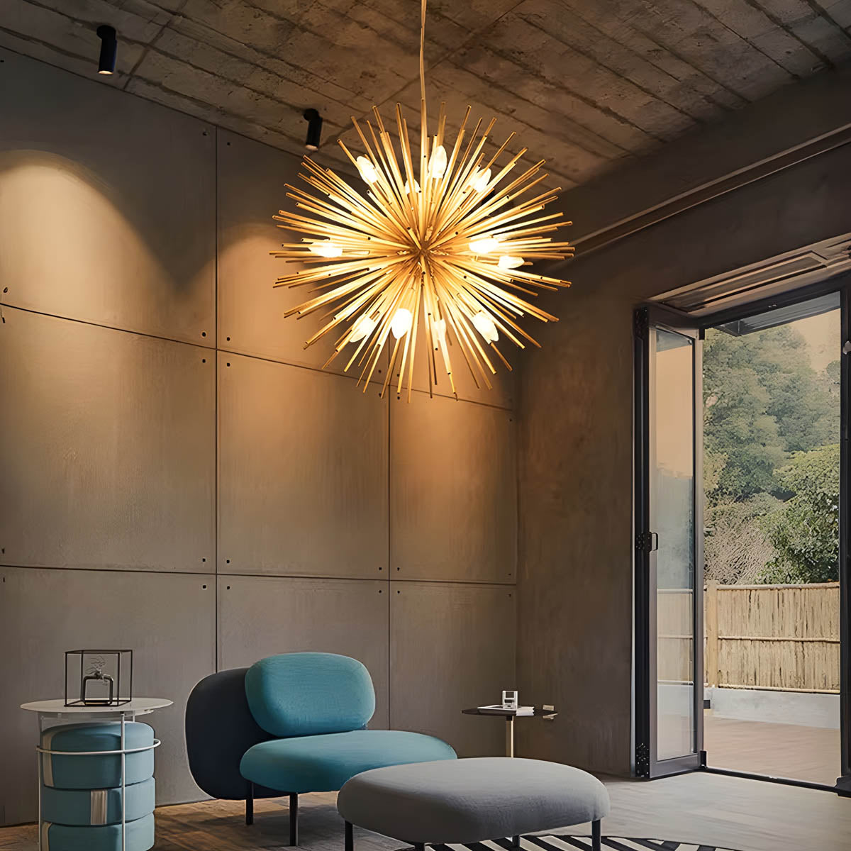 Starburst Metal Pendant Light E14 LED, Ø 58 cm