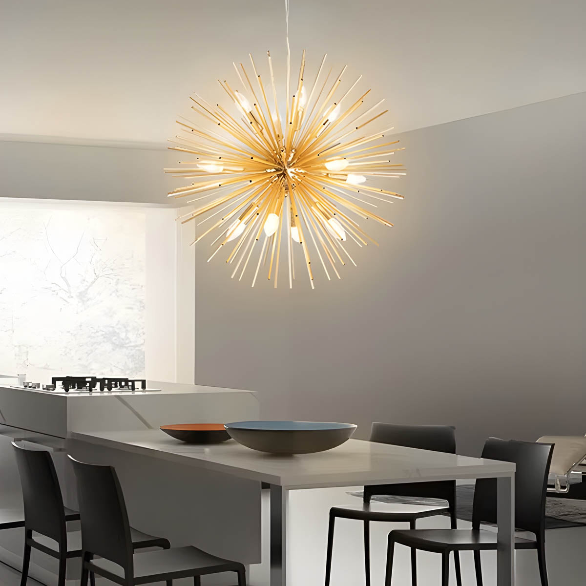 Starburst Metal Pendant Light E14 LED, Ø 58 cm