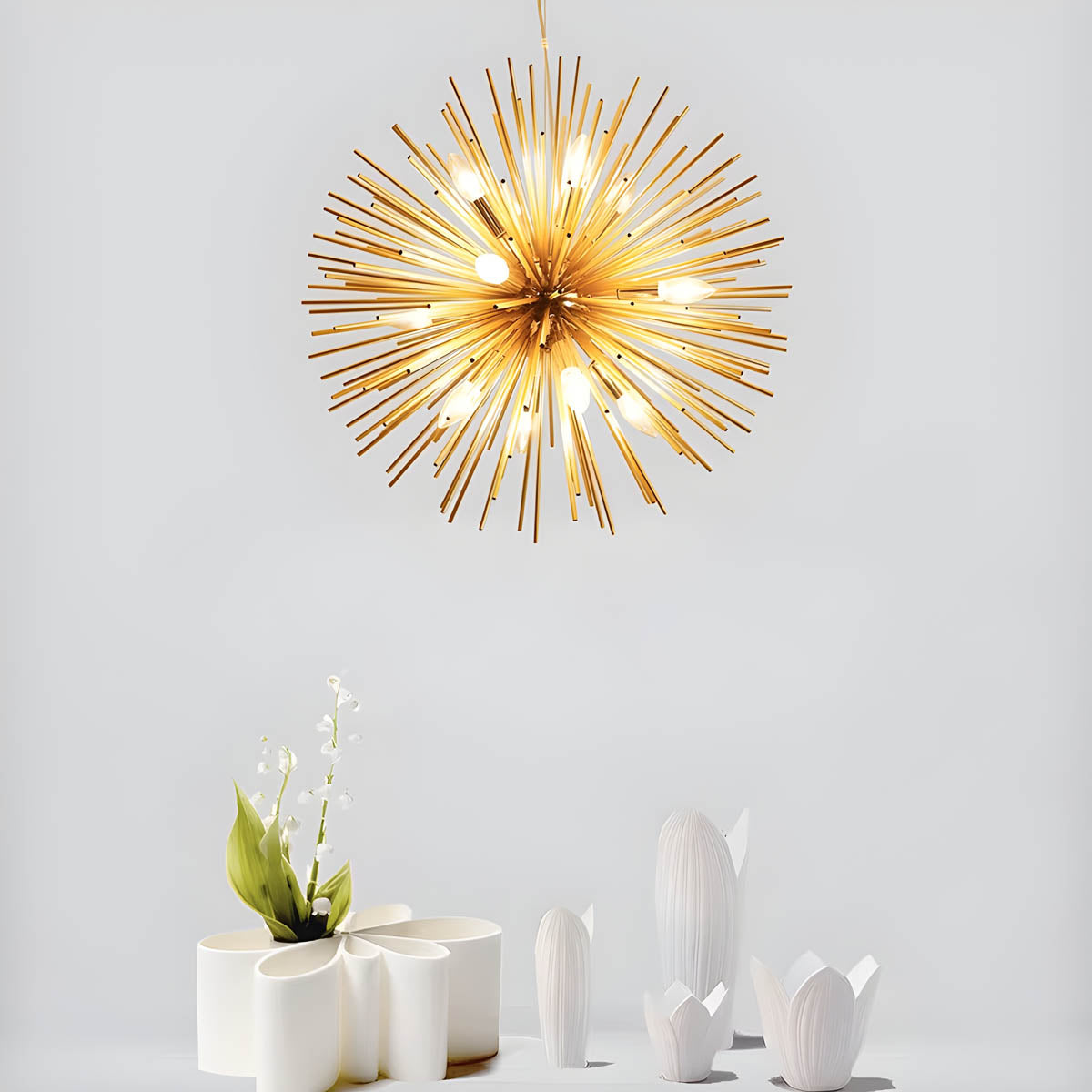 Starburst Metal Pendant Light E14 LED, Ø 58 cm