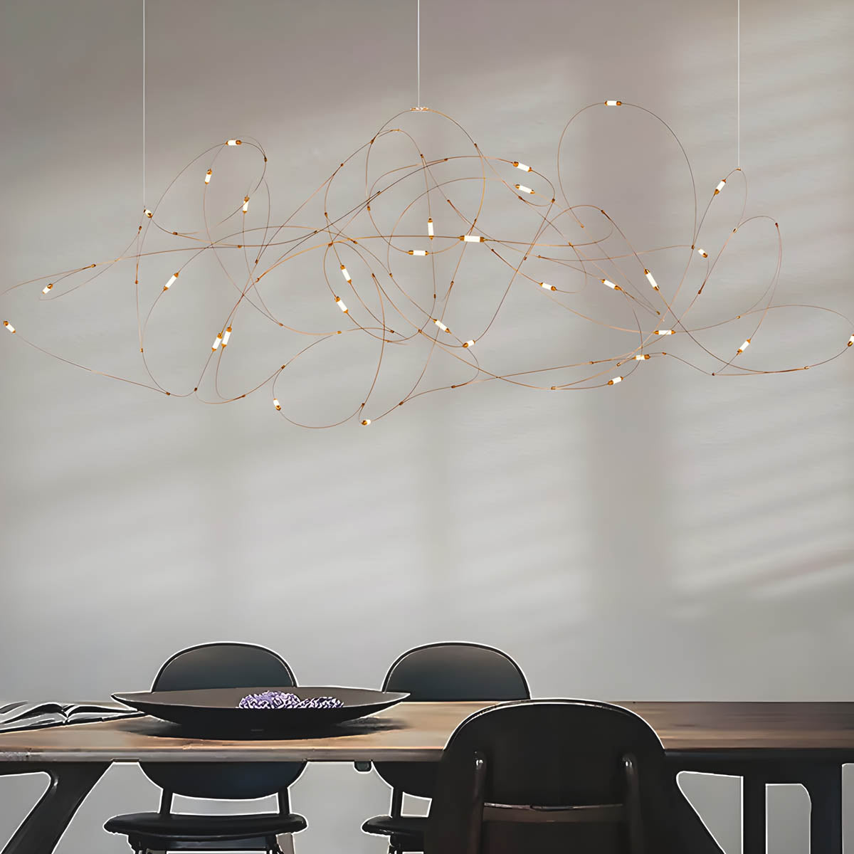 Stainless Steel Filament Wire Chandelier 80 cm