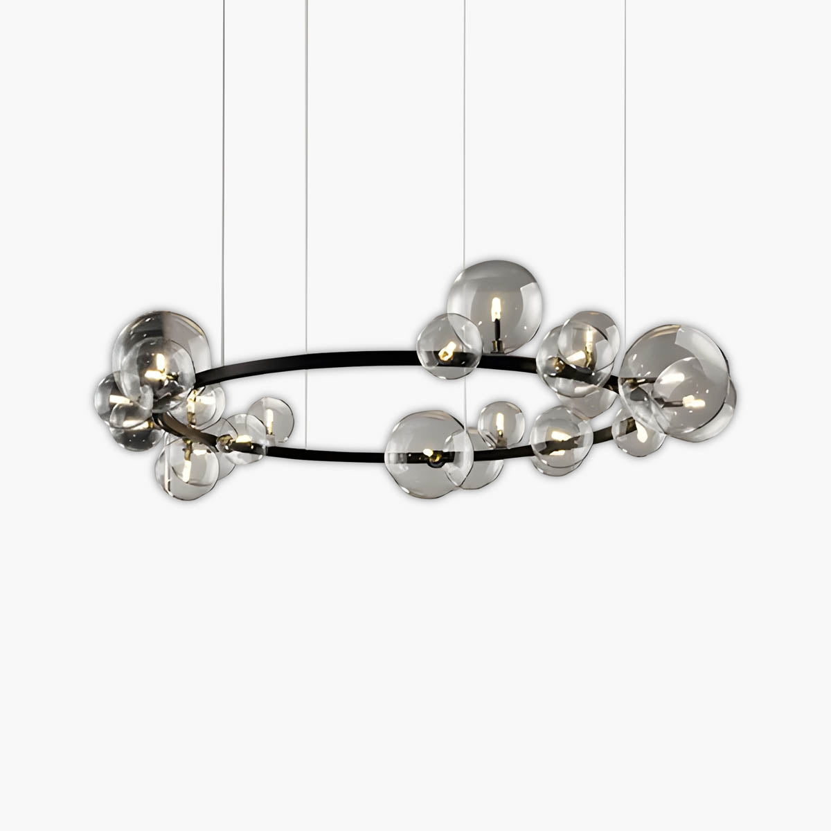 Glass Ball Semi-Flush Chandelier 85-120 cm