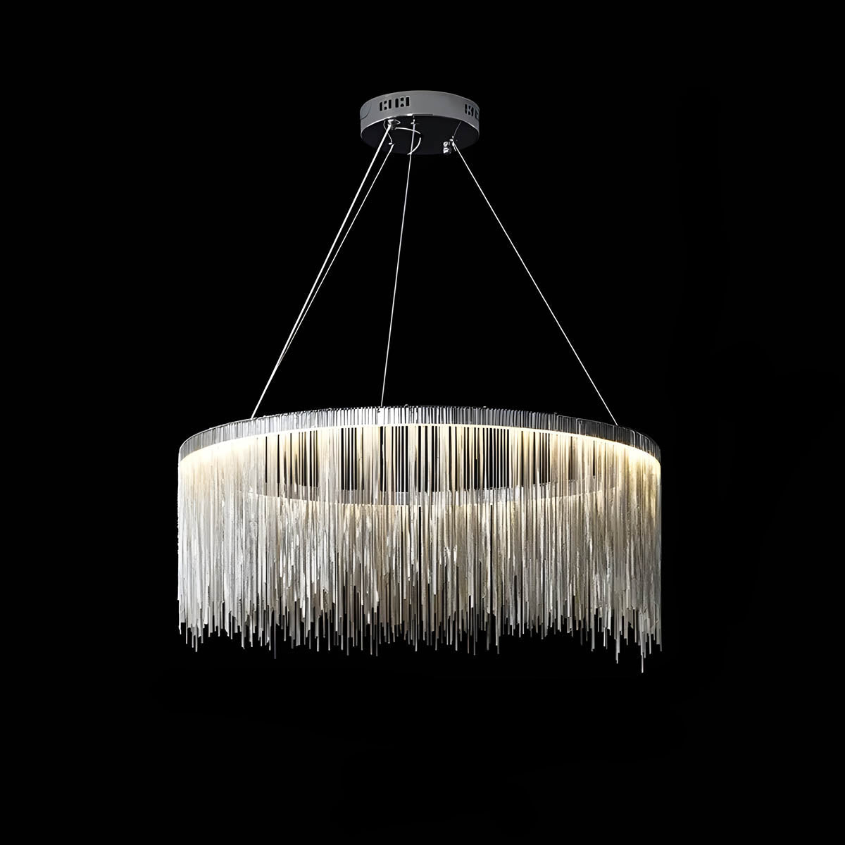 Aluminum & Iron Fringe Chandelier LED 50-150 cm