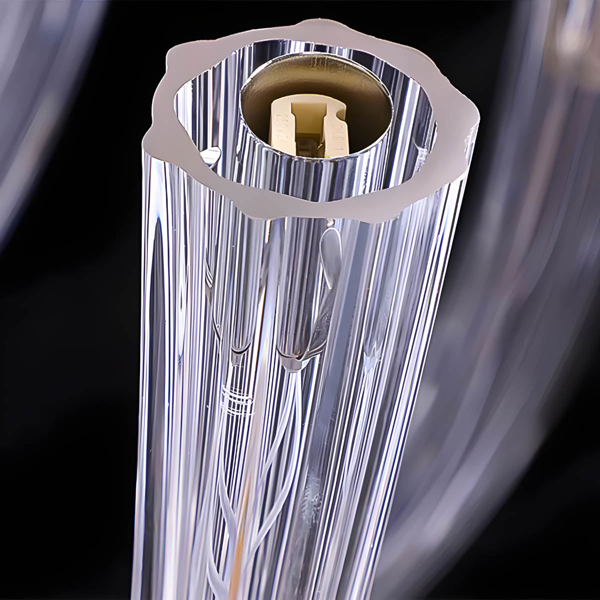 Glass & Metal Chandelier 12-Head 60 cm LED G9