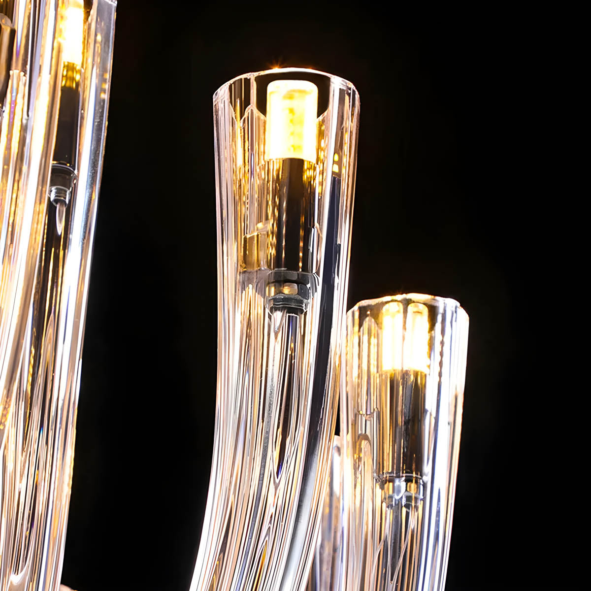 Glass & Metal Chandelier 12-Head 60 cm LED G9