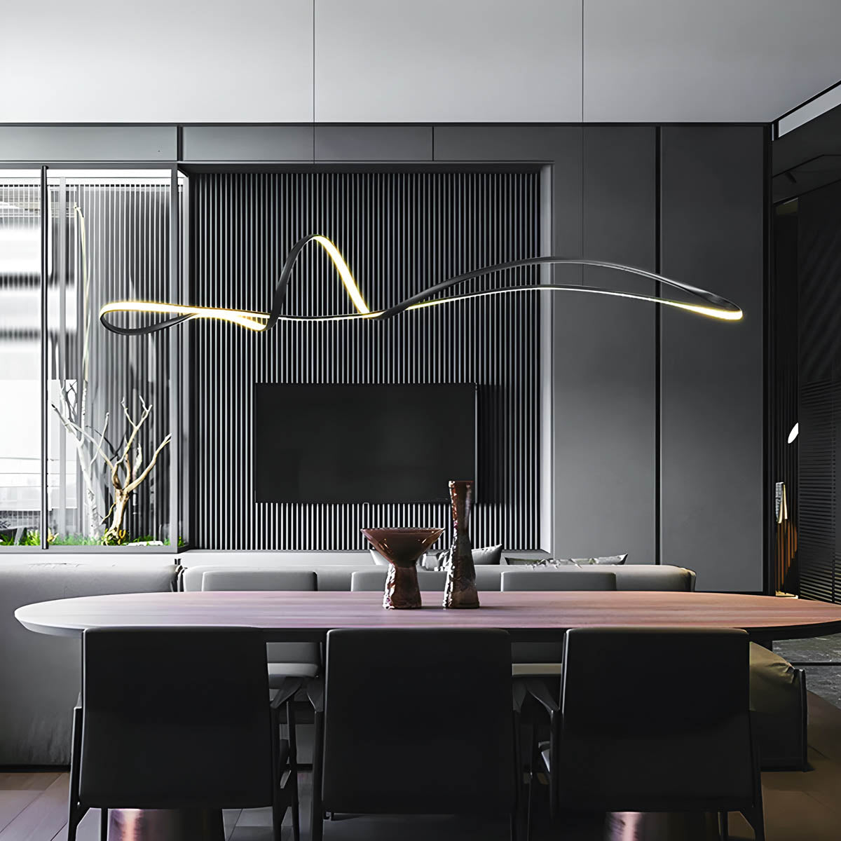 Stainless alloy LED cord pendant light