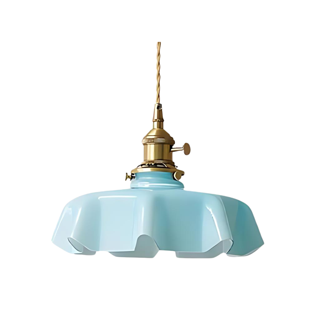 Retro pendant light glass shade design
