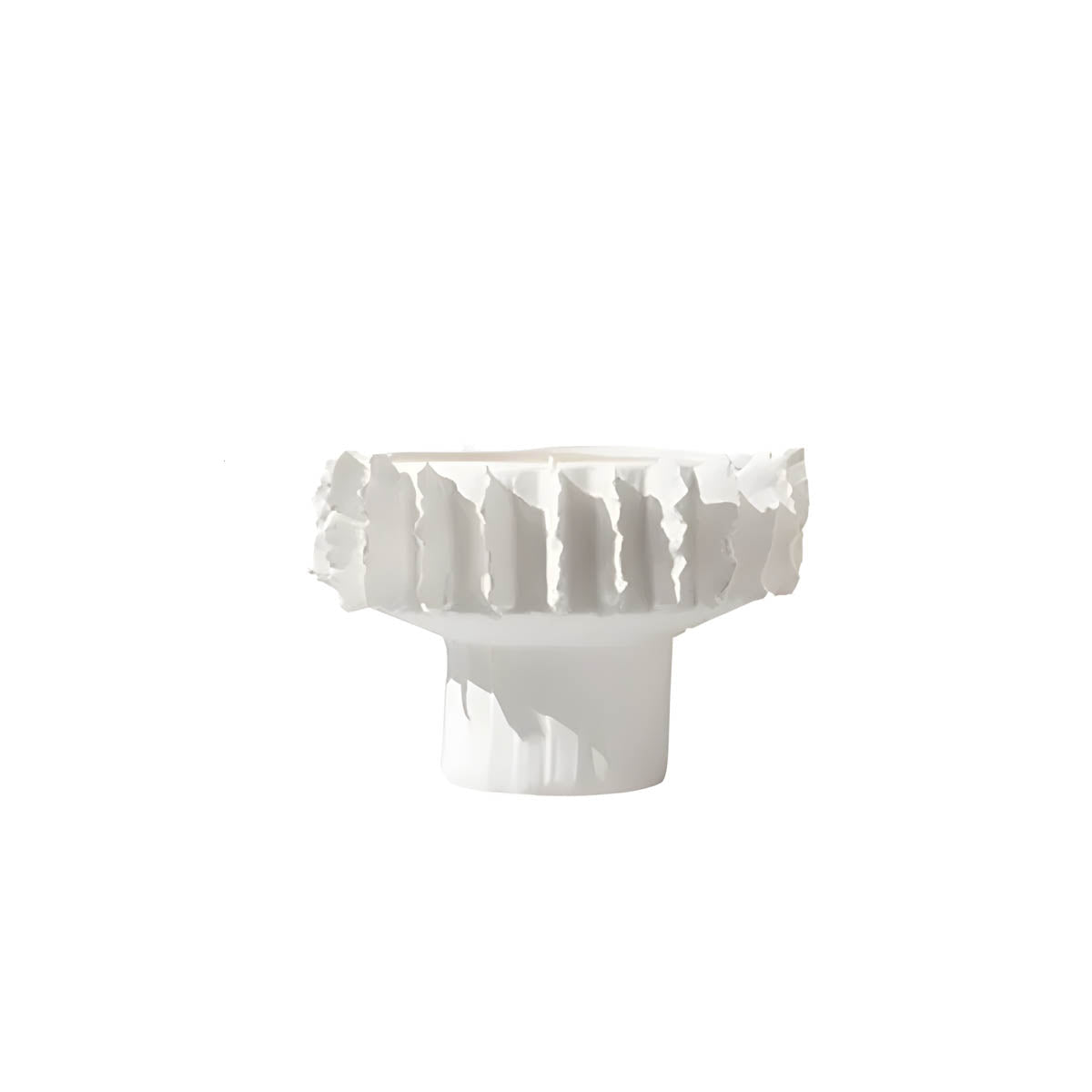 Ceramic Decorative Vase with Sculptural Pleated Design