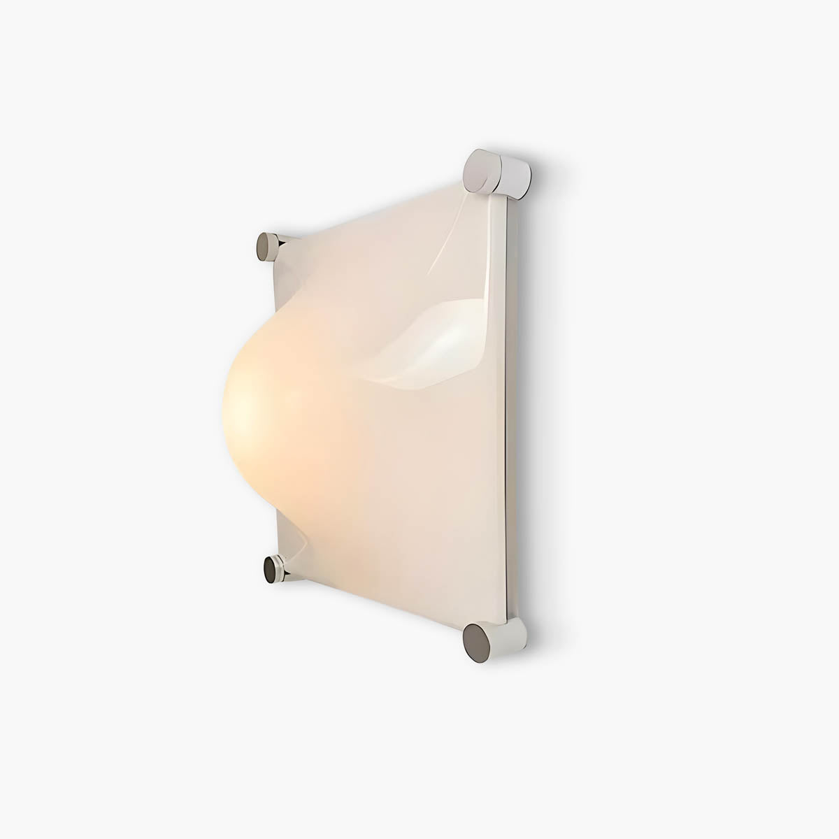 Wall light in acrylic & metal with integrated LED