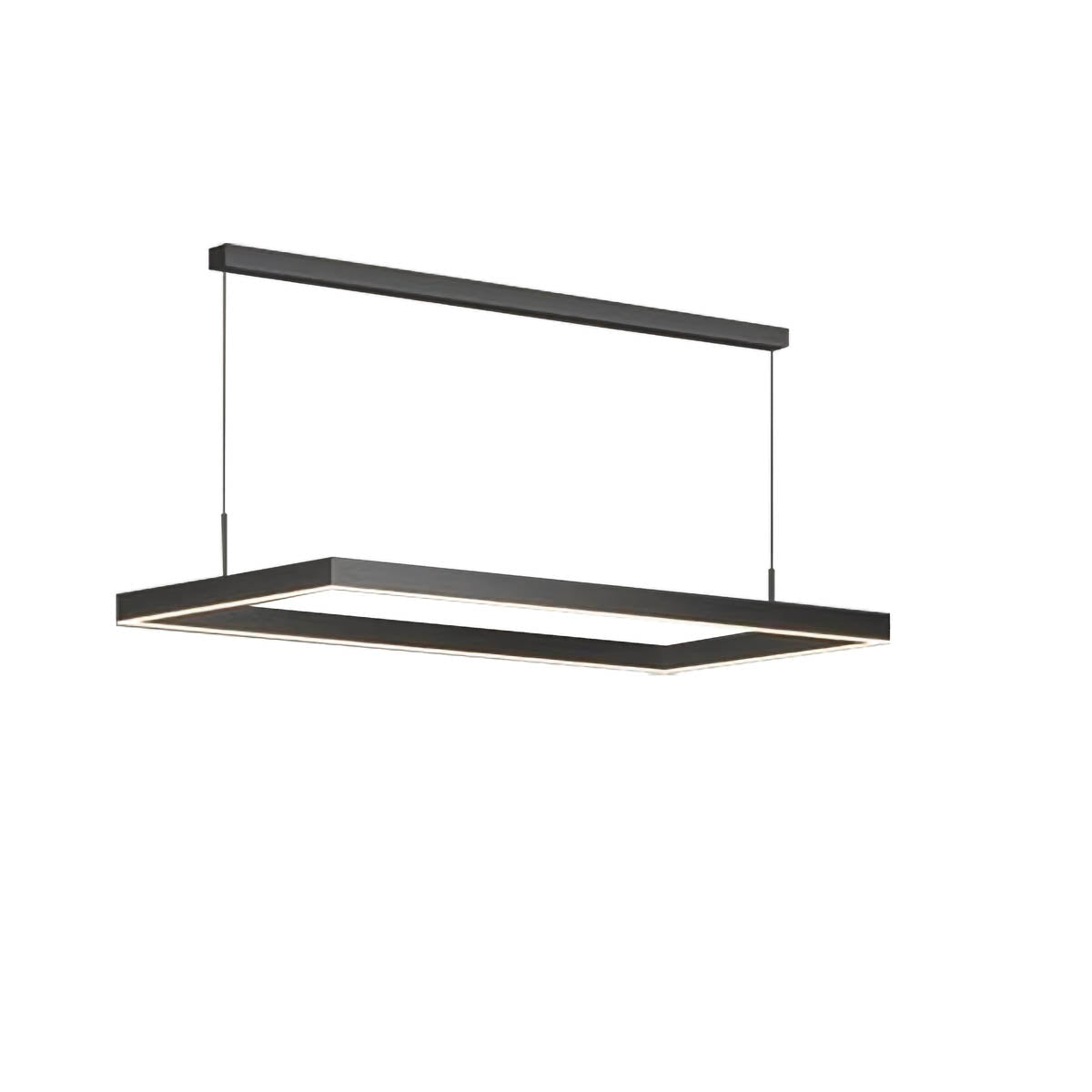 Architectural Iron & Acrylic LED Pendant — Linear & Layered Modern Lighting