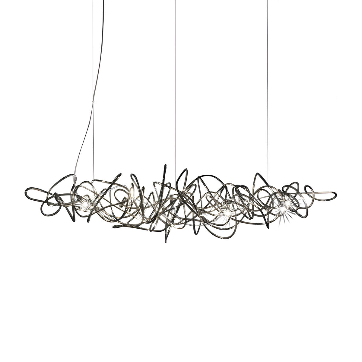 Stainless Steel Ribbon LED Chandelier 100-150 cm