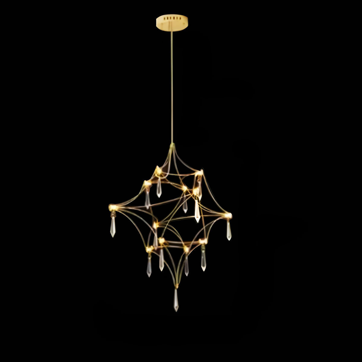 Lacework Stainless & Crystal Chandelier